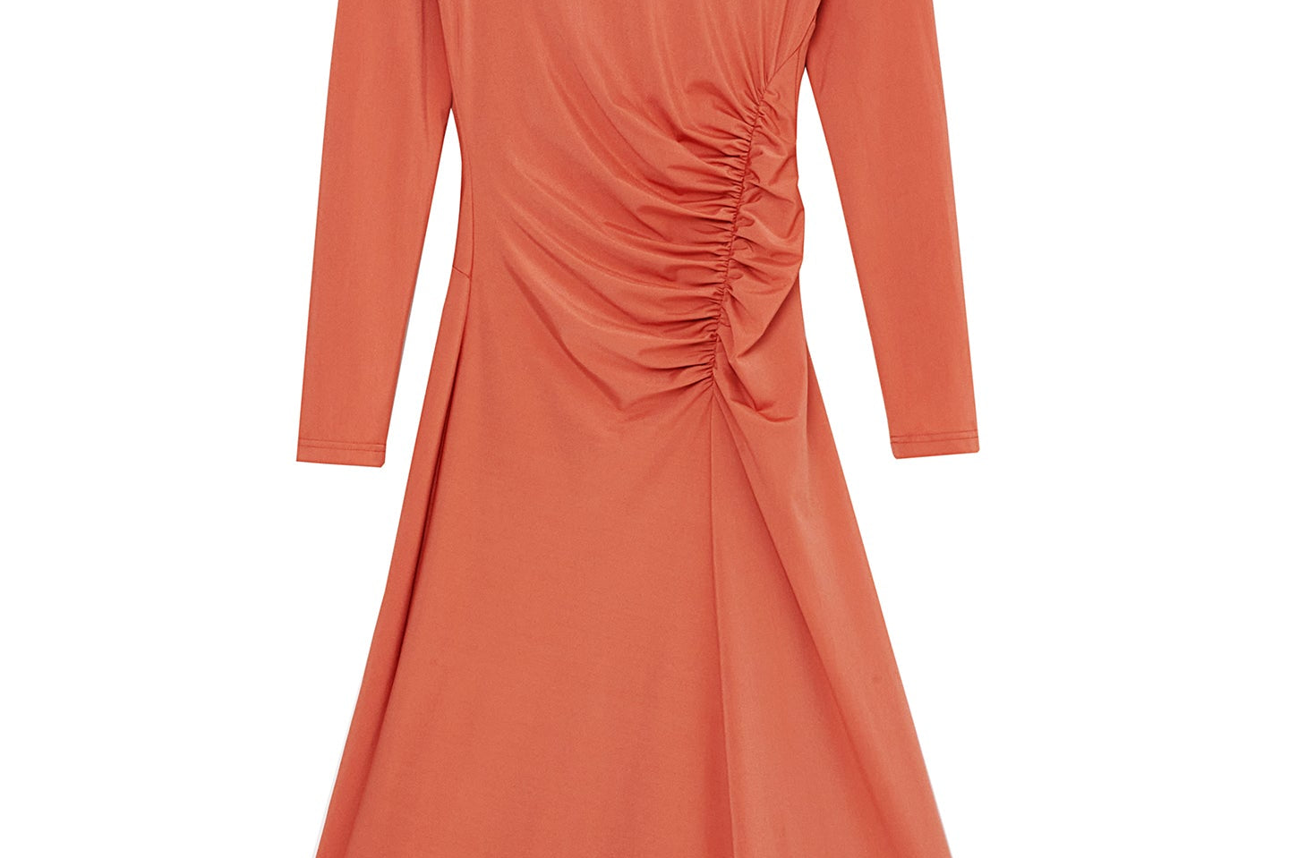 VALENCIA SCULPTED STRETCH MIDI DRESS CORAL RED / S VALENCIA SCULPTED STRETCH MIDI DRESS CORAL RED / S