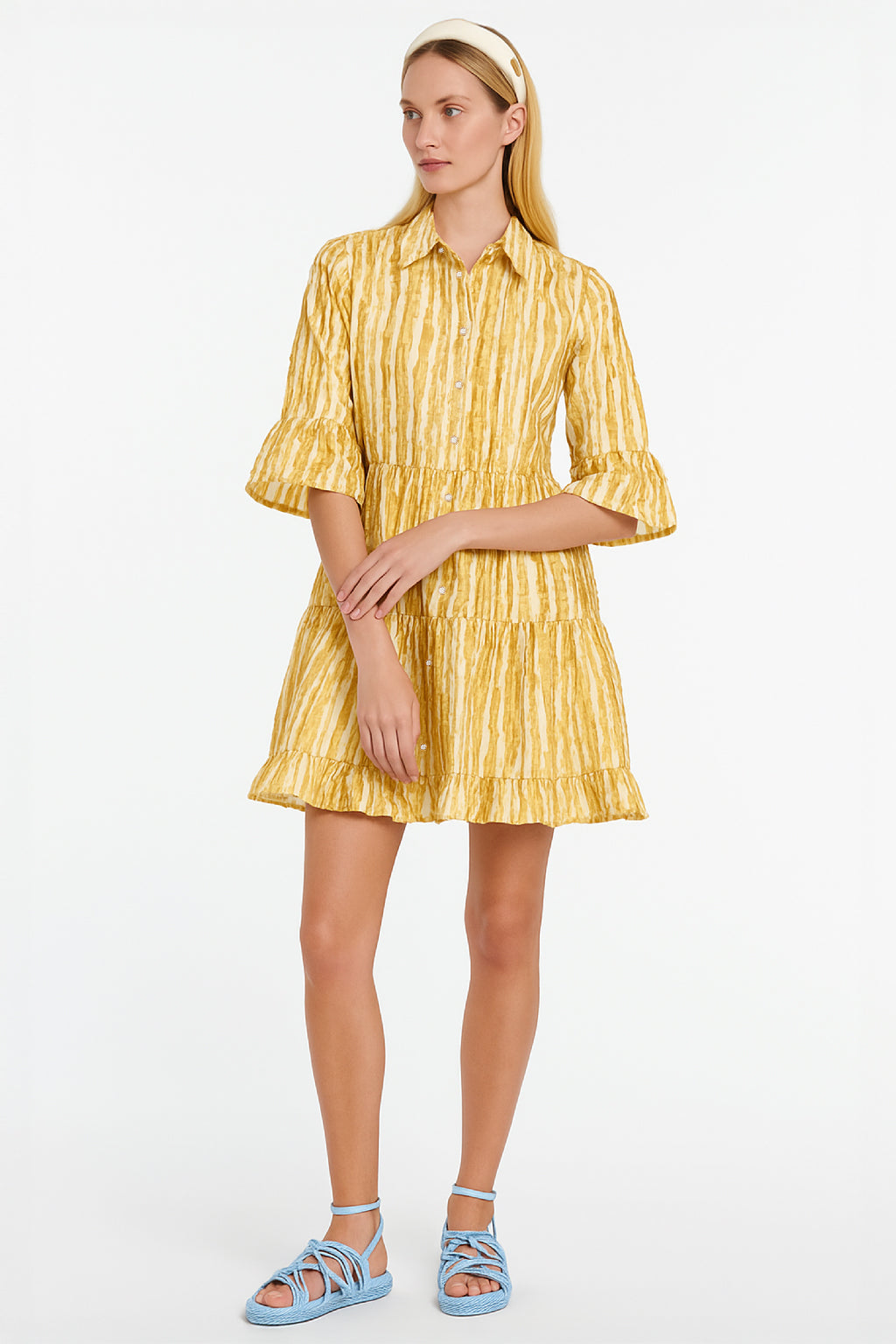 ワンピース AJISAI mini frill puff OP yellow AJISAI mini frill puff OP yellow