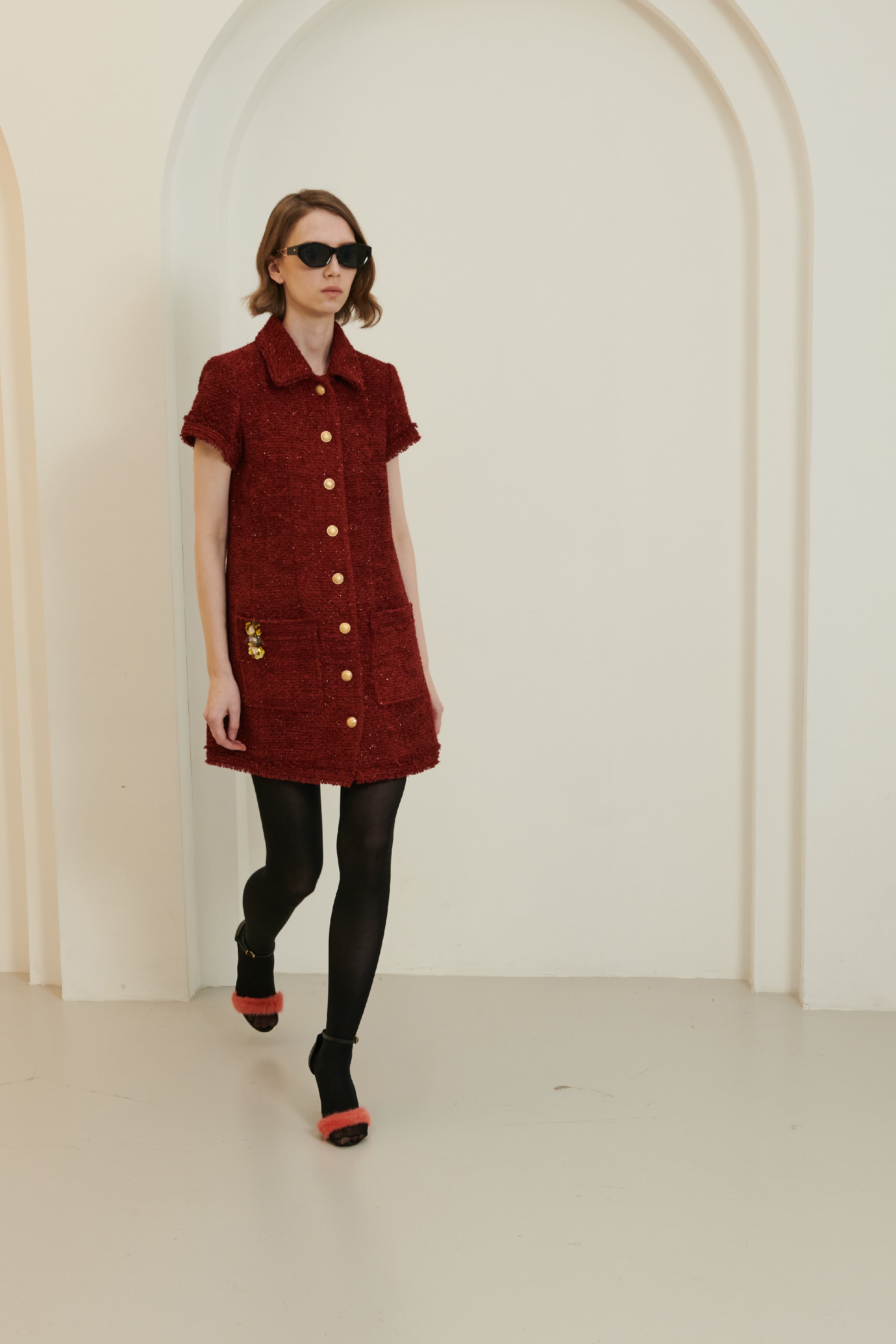 ドレス BPY TWEED VEST DRESS